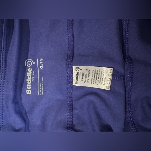 Baddle women’s pickle ball mid-rise capri leggings blue with pockets XL - Picture 9 of 14